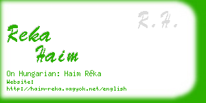 reka haim business card