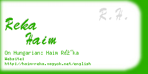 reka haim business card